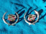 Nos Gm 1976-79 Cadillac Deville Roof Sail Emblems Wreath & Crest Ornaments New. Fixed Price $129.99.
