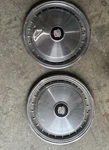 Set Of 2 Vintage 1980S Cadillac Deville Fleetwood Rwd 15" Hubcaps Wheel Covers. Fixed Price $50.00.