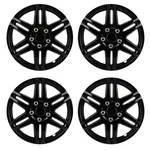 4PCS Hub Caps + Snap-on Retention Rings Kit Black For Inch Tires. Fixed Price $31.08.